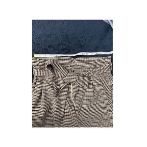 H&M Plaid Belted pants Womens Size 8